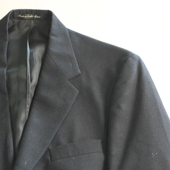 Wimbledon 40S Navy Blue‎ Hopsack Gold Button Mens Blazer Sport Coat Jacket